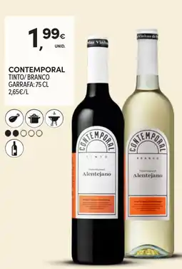 Continente Contemporal tinto/branco promoção