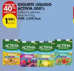Pingo Doce Iogurte líquido activia 000% promoção