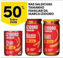 Continente Nas salsichas tamanho familiar da marca izidoro promoção