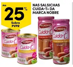 Continente Nas salsichas cuida-t+ da marca nobre promoção