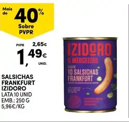 Continente Salsichas frankfurt izidoro promoção