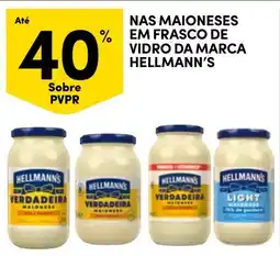 Continente Nas maioneses % em frasco de vidro da marca hellmann's promoção