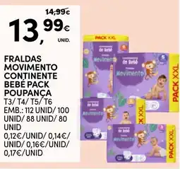 Continente Fraldas movimento continente bebé pack poupança promoção