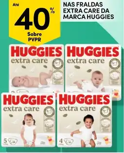 Continente Nas fraldas extra care da marca huggies promoção