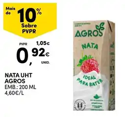Continente Nata uht agros promoção