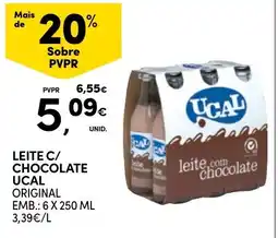 Continente Leite c/ chocolate ucal original promoção