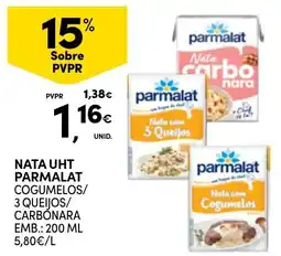 Continente Nata UHT Parmalat Cogumelos/3 Queijos/Carbonara promoção