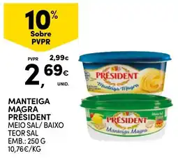 Continente Manteiga magra president promoção