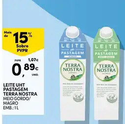 Continente Leite uht pastagem terra nostra promoção