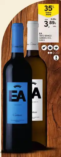 Continente EA tinto/branco promoção