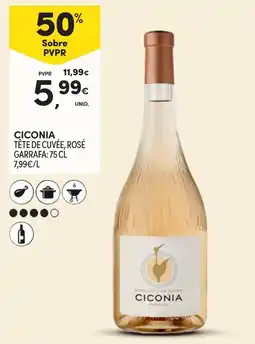 Continente Ciconia tete de cuvee, rosé promoção
