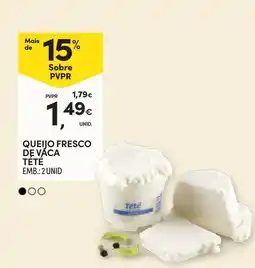 Continente queijo fresco de vaca tete promoção