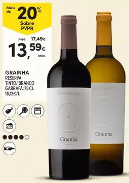 Continente Grainha Reserva Tinto/Branco promoção