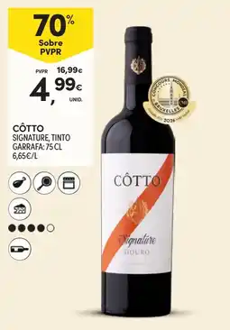 Continente Côtto signature, tinto garrafa promoção