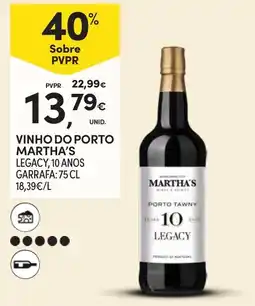 Continente vinho do porto martha's legacy, 10 anos promoção