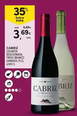 Continente cabriz colheita selecionada, tinto/branco promoção