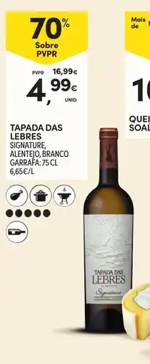 Continente Tapada das Lebres Signature, Alentejo, Branco promoção