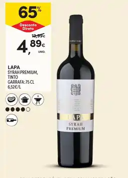 Continente Lapa syrah premium tinto promoção