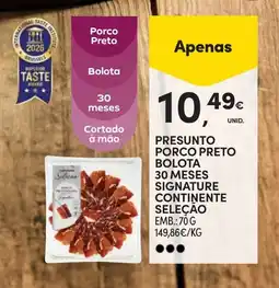 Continente Presunto porco preto bolota signature continente seleção promoção