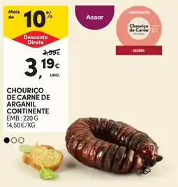 Continente Chouriço de carne de arganil continente promoção
