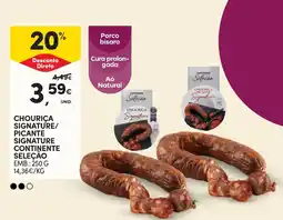 Continente Chourica signature picante signature continente seleção promoção