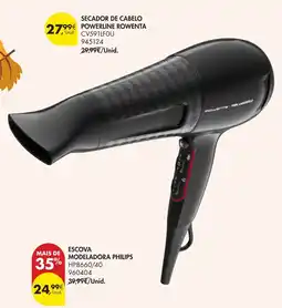 Pingo Doce secador de cabelo powerline rowenta promoção