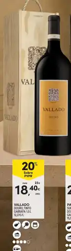Continente Vallado douro, tinto promoção