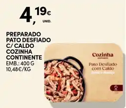 Continente Pato desfiado cozinha continente promoção