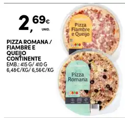 Continente Pizza romana / fiambre e queijo continente promoção