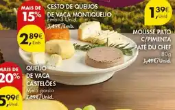 Pingo Doce Cesto de queijos de vaca montiqueijo promoção