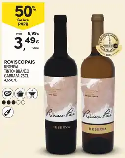 Continente Rovisco Pais Reserva Tinto/Branco promoção