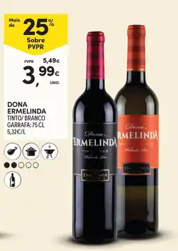 Continente Dona Ermelinda tinto/branco promoção