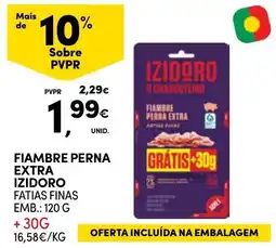 Continente Fiambre perna extra izidoro fatias finas promoção