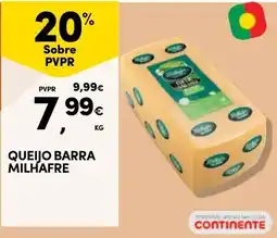 Continente Queijo barra milhafre promoção