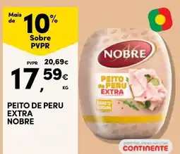 Continente Peito de peru extra nobre promoção