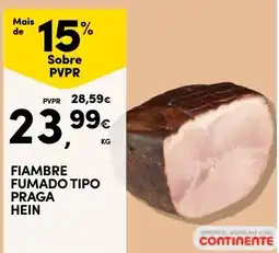 Continente Fiambre fumado tipo praga hein promoção