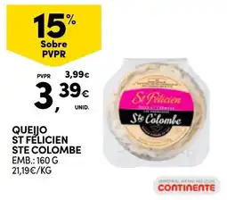 Continente queijo st félicien ste colombe promoção