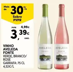 Continente Vinho aveleda fonte verde, branco/ rosé promoção