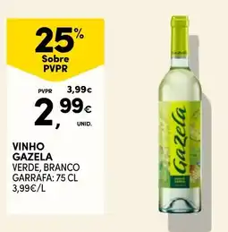 Continente vinho gazela verde, branco promoção