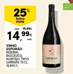 Continente vinho esporão reserva, biológico, alentejo, tinto promoção
