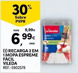 Continente recarga 2 em 1 mopa espreme fácil vileda promoção