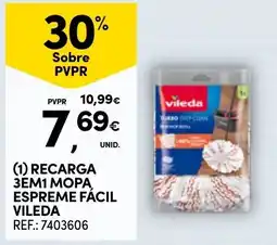Continente recarga 3em1 mopa espreme fácil vileda promoção