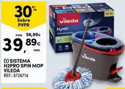 Continente sistema h2pro spin mop vileda promoção