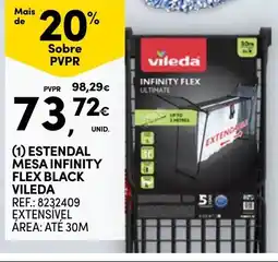 Continente estendal mesa infinity flex black vileda promoção