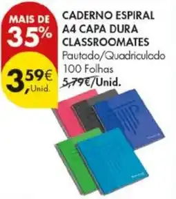 Pingo Doce caderno espiral a4 capa dura classroomates promoção