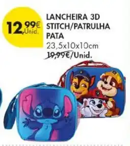 Pingo Doce Lancheira 3d stitch/patrulha pata promoção
