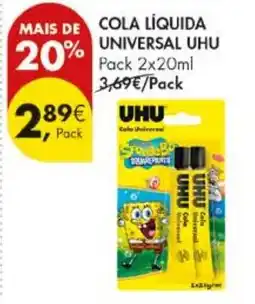 Pingo Doce cola líquida universal uhu promoção