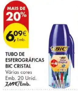 Pingo Doce Tubo de esferográficas bic cristal promoção