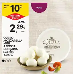 Continente queijo mozzarella mini a nossa queijaria promoção