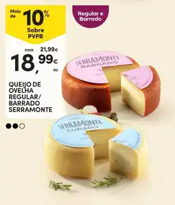 Continente queijo de ovelha regular/barrado serramonte promoção